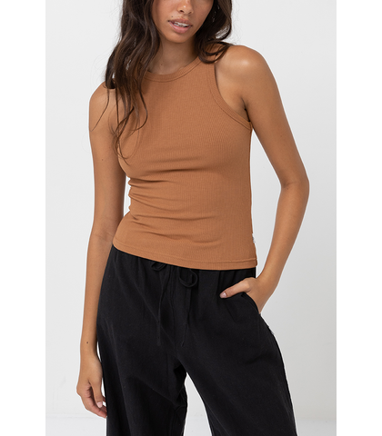 RHYTHM LADIES CLASSIC TANK TOP - CARAMEL
