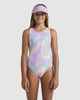 BILLABONG GIRLS SOFT SUN DAYLIGHT ONE PIECE SWIMSUIT - MULTI