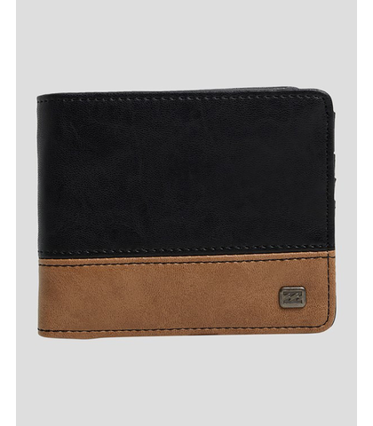 BILLABONG MENS DIMINSION WALLET - BLACK / TAN
