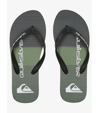 QUIKSILVER MENS MOLOKAI TIJUANA JANDAL - BLACK / GREEN