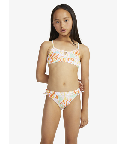 ROXY GIRLS JUNGLE MIRAGE BRALETTE BIKINI SET - GREEN JUNGLE