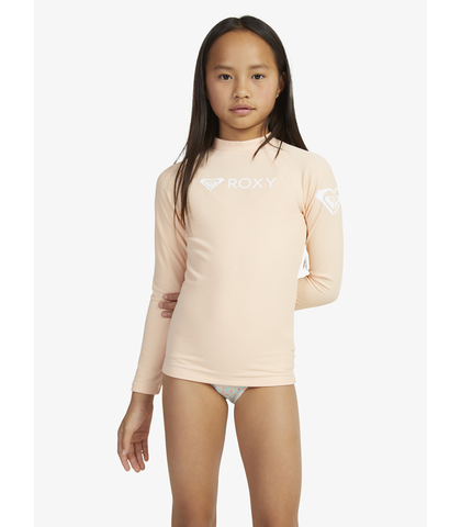 ROXY GIRLS HEATER L/S RASHSHIRT - PEACH