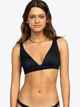ROXY LADIES RIB ROXY LOVE THE ROLLER BIKINI TOP - BLACK