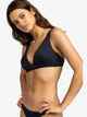 ROXY LADIES RIB ROXY LOVE THE ROLLER BIKINI TOP - BLACK