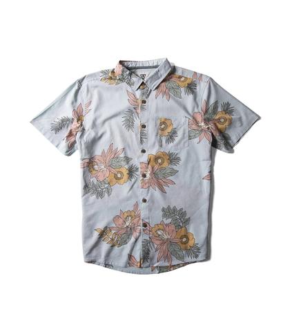 VISSLA MENS ALOHA AMIGO S/S DRESS SHIRT - AQUA