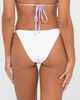 RUSTY LADIES SANDALWOOD MIDI SIDE TIES BIKINI PANT - BRIGHT WHITE