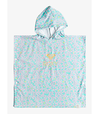 ROXY TODDLER GIRLS STAY MAGICAL HOODED TOWEL - ARUBA BLUE DITSY