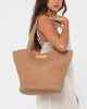 RUSTY LADIES GISELE STRAW BEACH BAG - CHOC / HONEY
