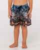 RUSTY GROMS PASTE UP ELASTIC BOARDSHORT - BLACK