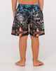 RUSTY GROMS PASTE UP ELASTIC BOARDSHORT - BLACK