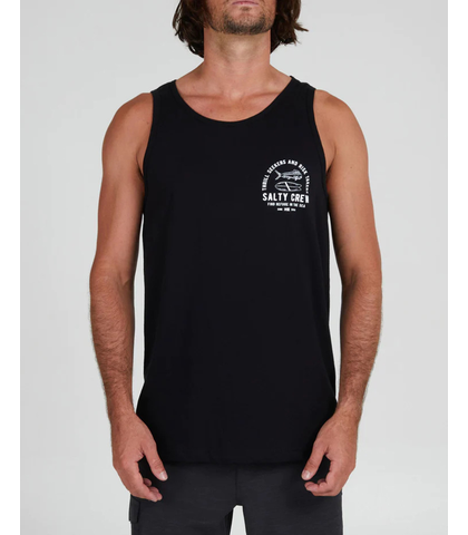 SALTY CREW MENS LATERAL LINE TANK - BLACK
