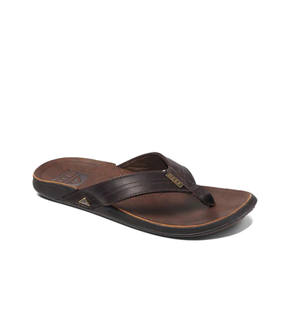 REEF J-BAY 111  LEATHER JANDAL - DARK BROWN