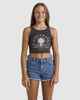 BILLABOONG GIRLS FREE THE MIND CROP TANK - BLACK SANDS