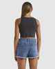 BILLABOONG GIRLS FREE THE MIND CROP TANK - BLACK SANDS