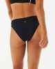 RIPCURL LADIES PERMIUM SURF FULL BIKINI PANT - BLACK 