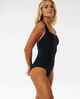 RIPCURL LADIES PREMIUM SURF D/DD ONE PIECE SWIMSUIT - BLACK