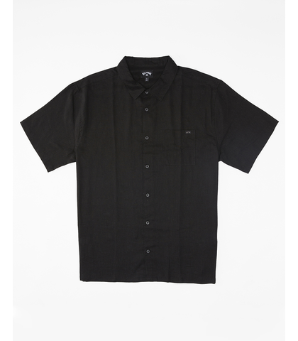 BILLABONG MENS EVERYDAY SOLID S/S DRESS SHIRT - BLACK
