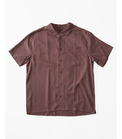 BILLABONG MENS EVERYDAY SOLID S/S DRESS SHIRT - VINTAGE ROSE