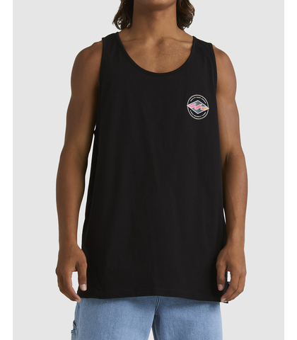 BILLABONG MENS ROTOR DIAMOND TANK - BLACK