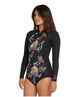 O'NEILL LADIES 2MM BAHIA FRONTZIP CHEEKY L/S SPRINGSUIT - BLACK AUST