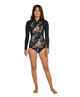 O'NEILL LADIES 2MM BAHIA FRONTZIP CHEEKY L/S SPRINGSUIT - BLACK AUST