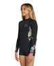 O'NEILL GIRLS 2MM BAHIA L/S MID LEG SPRINGSUIT - BLK BLK AUST