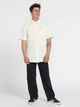 VOLCOM MENS HONESTONE WOVEN S/S DRESS SHIRT - OFF WHITE