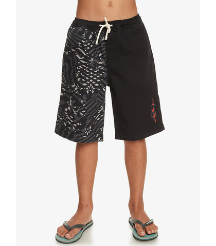 QUIKSILVER BOYS RADICAL TIMES SHORTS - BLACK