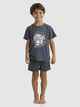 QUIKSILVER GROMS SHAKA BONES S/S TEE - IRON GATE