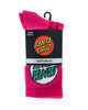 SANTA CRUZ GIRLS OTHER DOT CREW SOCK 4 PACK - PINK / GREY MARL