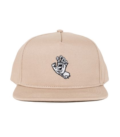 SANTA CRUZ MENS MONO HAND SNAPBACK 5 PANEL CAP - TAN