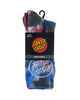 SANTA CRUZ MENS OPUS DOT CREW SOCK 2 PACK - TIE DYE  SIZE 7-11