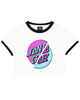 SANTA CRUZ GIRLS DOUBLE DOT FRONT BABY TEE - WHITE