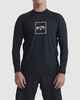 BILLABONG MENS BOXED ARCH RELAXED FIT L/S RASHSHIRT - BLACK