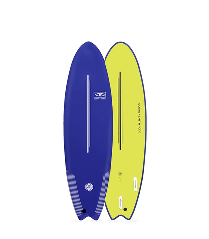 O&E EZI-RIDER SOFTTOP SURFBOARD - 6'6 - NAVY
