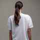 ILABB LADIES VARSITY OVERSIZED BLOCK TEE- WHITE MARLE