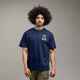 ILABB MENS VIBES OVERSIZED BLOCK TEE - NAVY