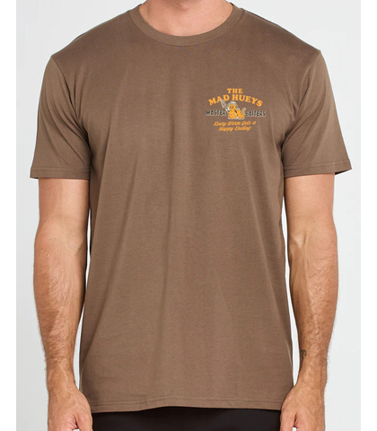 MAD HUEYS HAPPY WORM TEE - WALNUT