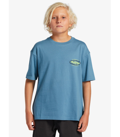 QUIKSILVER BOYS WORLDWIDE YOUTH TEE - AEGEAN BLUE