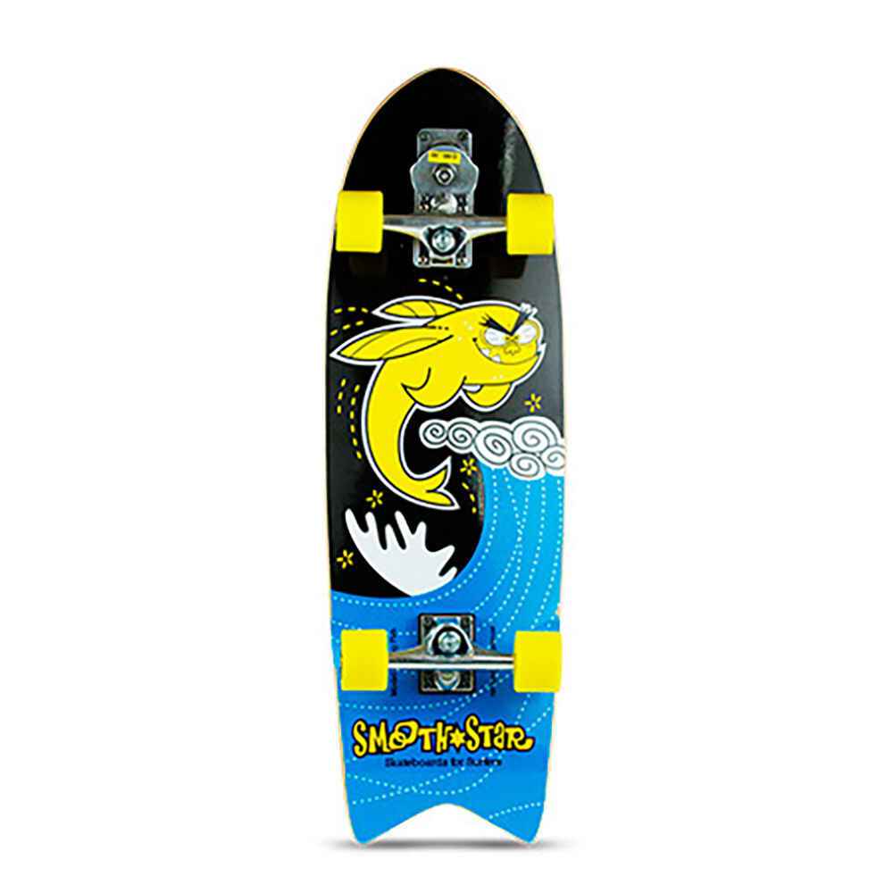 SMOOTHSTAR 32 INCH FLYING FISH BOARD - YELLOW - Skate-Completes