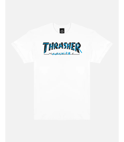 THRASHER TRADEMARK S/S TEE - WHITE
