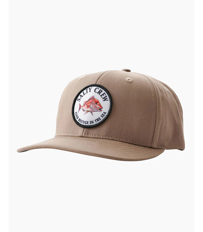 SALTY CREW MENS SNAP ATTACK 6 PANEL CAP - MUSHROOM