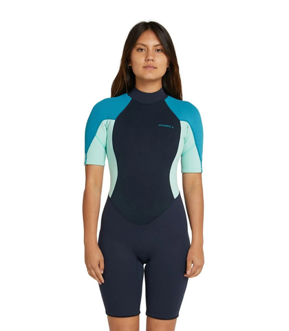 O'NEILL LADIES 2MM REACTOR S/S SPRINGSUIT - ABY/MRCO/ LAGON