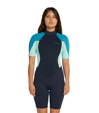 O'NEILL LADIES 2MM REACTOR S/S SPRINGSUIT - ABY/MRCO/ LAGON