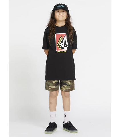 VOLCOM BOYS RAMPSTONE GEO S/S TEE - BLACK