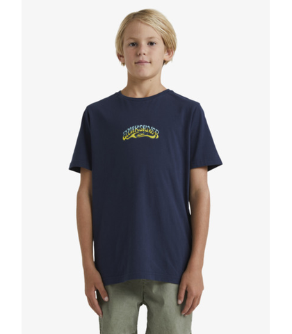 QUIKSILVER BOYS BUBBLE ARCH S/S TEE - ECLIPSE