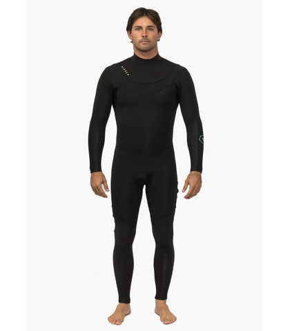 VISSLA MENS 3/2 NEW SEAS V-ZIP STEAMER - BLACK