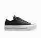 CONVERSE CHUCK TAYLOR LIFT LEATHER LOW - BLACK