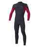 O'NEILL MENS HYPERFREAK FIRE 4/3 CHESTZIP STEAMER - BLACK / DARK RED