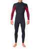 O'NEILL MENS HYPERFREAK FIRE 4/3 CHESTZIP STEAMER - BLACK / DARK RED